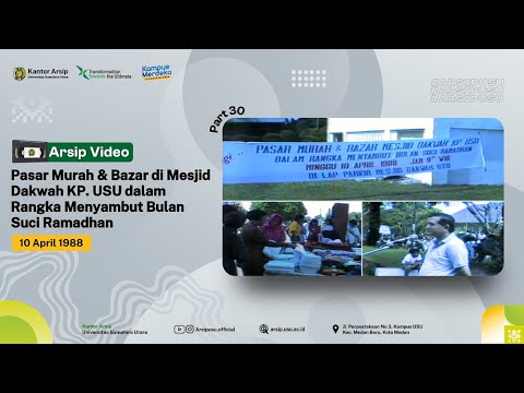 Pasar Murah & Bazar Mesjid KP. USU, 10 April 1988 di Lapangan Parkir Mesjid Dakwah USU