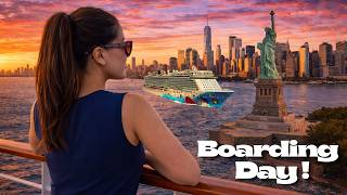 BOARDING Norwegian Breakaway!! | Embarkation Day Vlog + First Impressions
