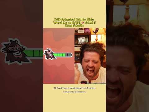 D&D Animated Side by Side: Worst Curse EVER! 🤣 #dnd #ttrpg #dnd5e