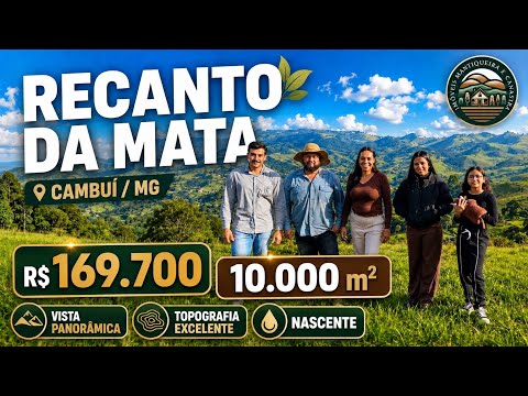 🌿🏔️ 10.000 M² POR R$ 169.700 EM CAMBUÍ/MG! TERRENO COM NASCENTE, VISTA 360° E TOPOGRAFIA TOP 🏔️