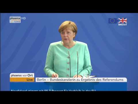 Brexit: Statement von Bundeskanzlerin Angela Merkel am 24.06.2016