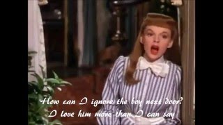 The Boy Next Door by Judy Garland with lyrics on screen