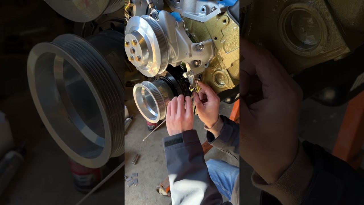 How to set up an adjustable timing pointer! #engines #sbc #chevorlet #chevy #smallblock