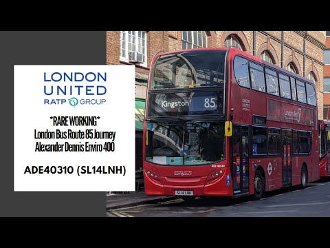 *RARE* London United Route 85 Journey | Alexander Dennis Enviro 400 | ADE40310 (SL14LNH)