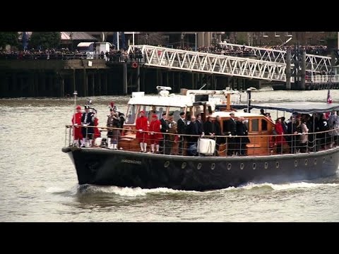 Churchill's funeral voyage re-enacted 50 years after death