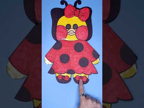 ?Уточка ЛалаФанфан Божья коровка ???/ Лалафанфан бумажная уточка из ТикТока ? #Shorts