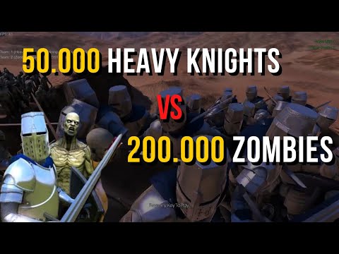 50.000 Heavy Knights vs 200.000 Zombies - Ultimate Epic Battle Simulator 2   UEBS 2