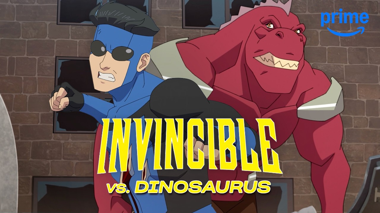 Invincible vs. Dinosaurus | Invincible Season 4 | Clip | Prime Video