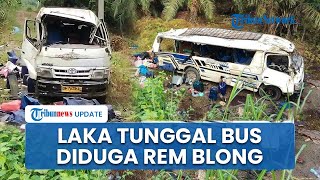 Bus Kecelakaan Tunggal di Tanjakan Trans Sulawesi Desa Salupangkang, 2 Orang Tewas Diduga Rem Blong