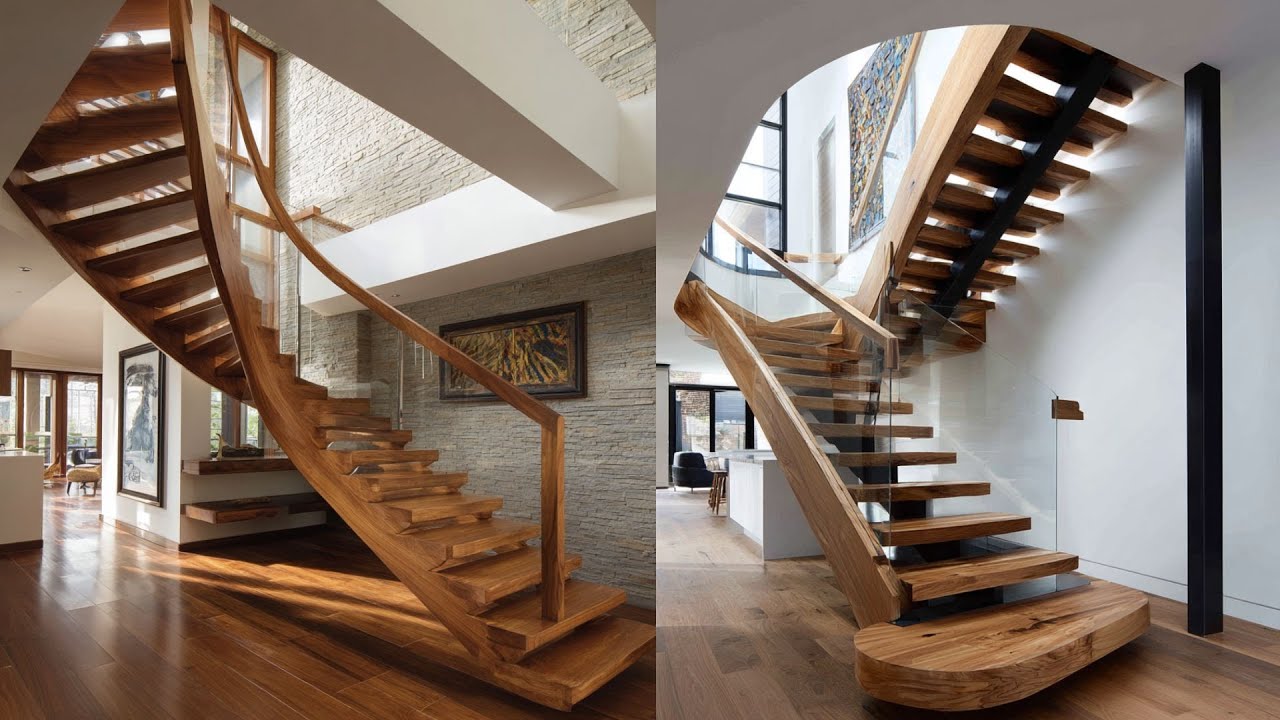 100 Wooden Floating Staircase Ideas for Modern Homes | Minimal & Luxury Design Inspiration