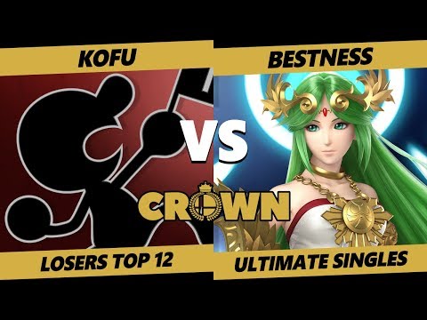 Crown 2019 SSBU - Kofu (Game & Watch) Vs A | BestNess (Palutena) Smash Ultimate Tournament L. Top 12