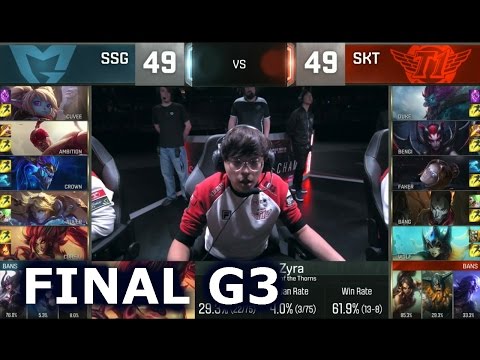 SKT vs SSG - Game 3 Grand Finals Worlds 2016 | LoL S6 World Championship Samsung vs SK Telecom T1 G3