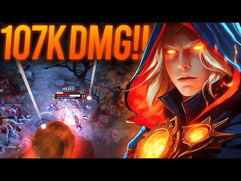 107K DMG!! Epic Invoker Refresher Combo + EBlade vs Leshrac Mid | Dota 2 Invoker