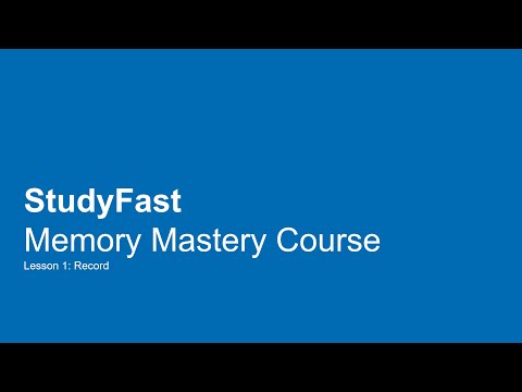 HOW TO MEMORISE A SCRIPT OR TALK FAST - MEMORY MASTERY COURSE