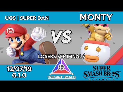 Tripoint Smash 88 - Losers Semifinals - UGS | Super Dan(Mario) Vs. Monty(Bowser Jr)