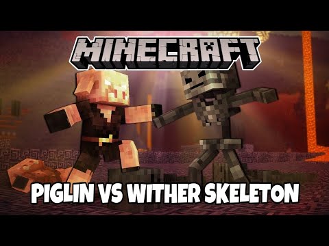 PIGLIN VS WITHER SKELETON?! MINECRAFT SHOWDOWN!