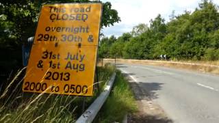 Road sign warns of closures on M54 Shrewsbury