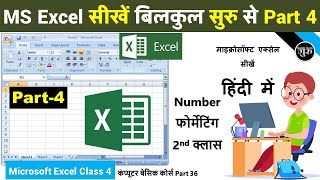 MS excel Part-4 | Excel Basic Knowledge | Excel tutorial for beginners | number format 2nd class