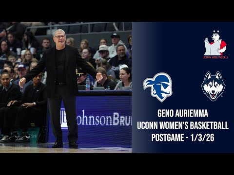 Geno Auriemma: UConn women’s basketball postgame press conference (Seton Hall) - 1/3/26