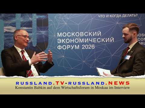 Konstantin Babkin auf dem Wirtschaftsforum in Moskau im Interview
