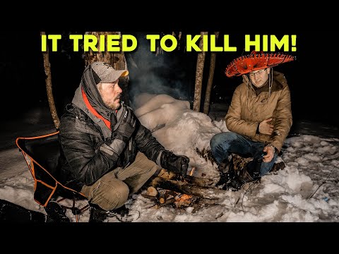 (IT NEARLY SENT HIM TO THE HOSPITAL!) WE WERE FORCED TO LEAVE while WINTER CAMPING in HAUNTED WOODS