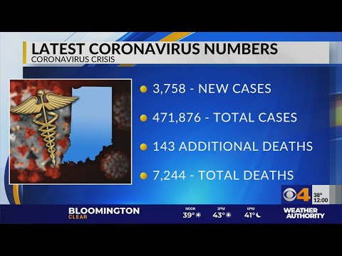 ISDH coronavirus cases reported on December 22