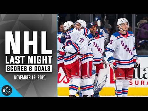 NHL LAST NIGHTS: All 62 Goals and Scores on November 18, 2021