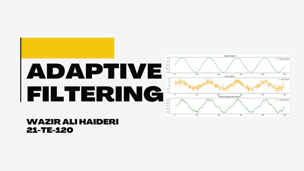 Adaptive filtering | adaptive filter using LMS |dsp|