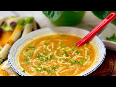 Tomato Soup w/ Homemade Egg Noodles (Polish Style Soup)- The Lazy Girls Kitchen
