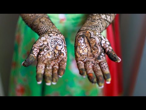 Traditional Elegant portrait Bridal henna| Indian bride