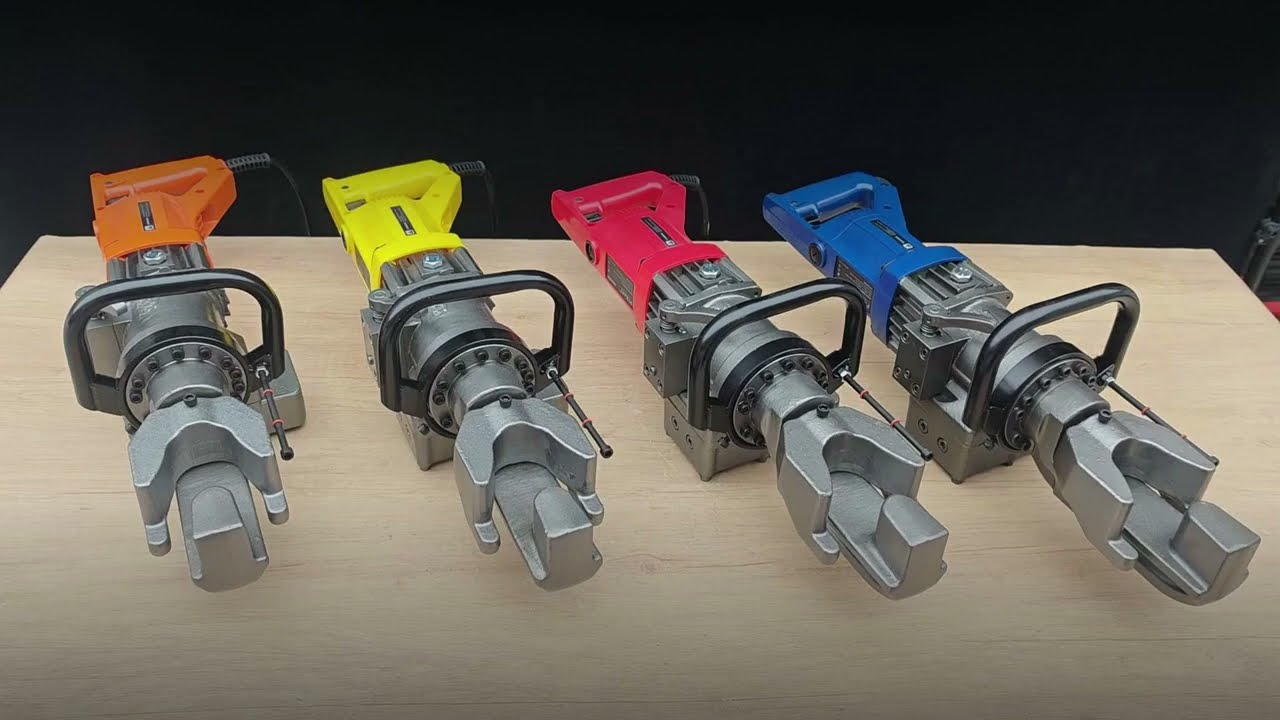 RB-16 electro-hydraulic rebar bender bending rebar video