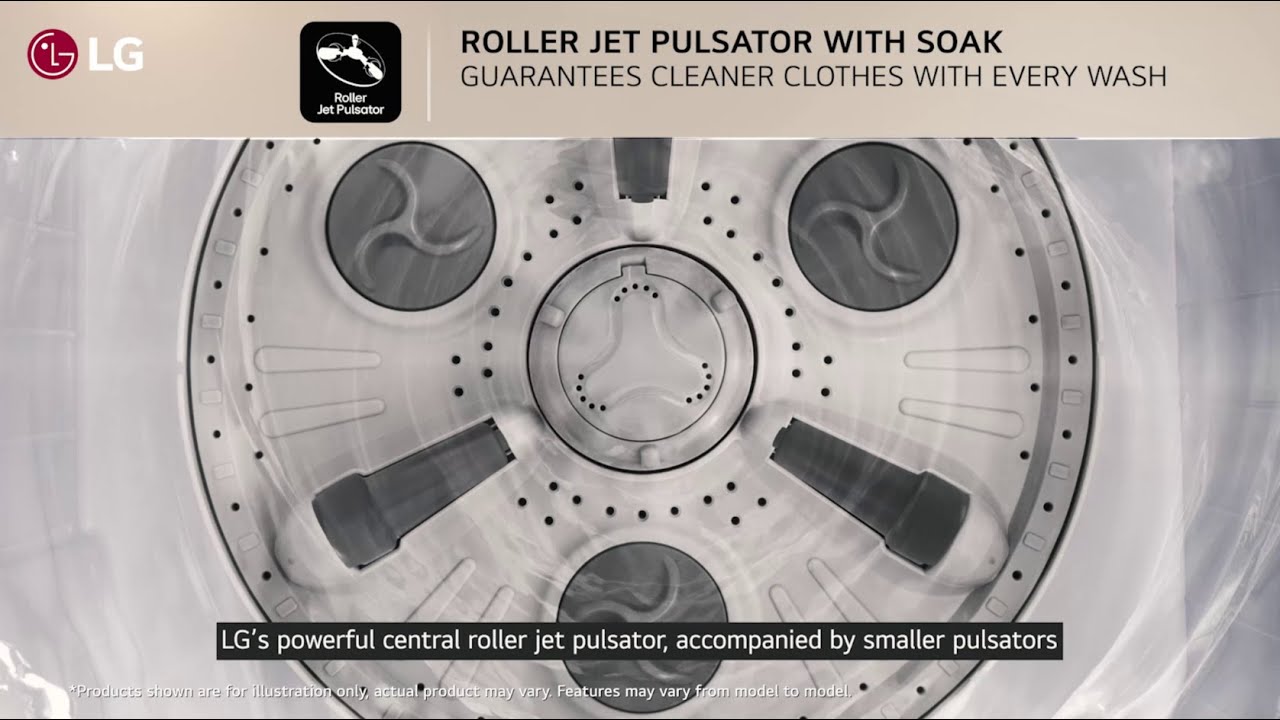 LG 8.5Kg Semi Automatic Top Load Washing Machine, Roller Jet Pulsator + Soak, Full Black,5 Star, P8535SLMZ