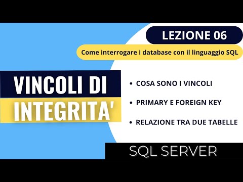 SQL SERVER | Corso SQL 2023 Ep.06 | Cosa sono i vincoli di integrità