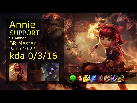 Annie Support & Miss Fortune vs Alistar & Samira - BR Master 0/3/16 Patch 10.22 Gameplay