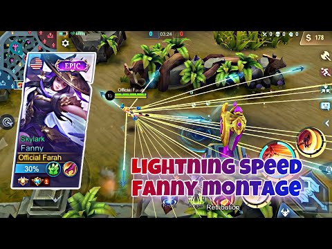 FANNY MONTAGE + SPAM CABLES |LIGHTNING SPEED ⚡️⚡️ | OFFICIAL FARAH MLBB