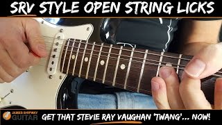 Stevie Ray Vaughan Open String Blues Licks
