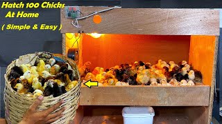 How to make Egg incubator at Home by using Wooden box - Hatched 100 Chicks - simple and easy Idea