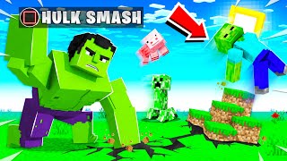 Playing as THE HULK in MINECRAFT! (strong)