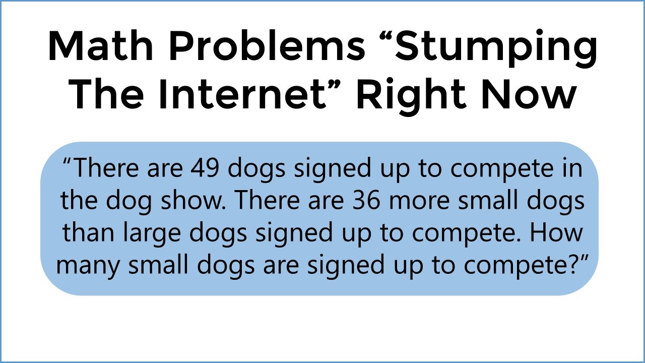 Simple math questions stumping the internet