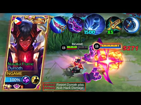 DYRROTH NARAKA FLAME🔥+ NEW ONE HIT DELETE BUILD & DIRE HIT 100% BROKEN | TOTAL DISASTER!!