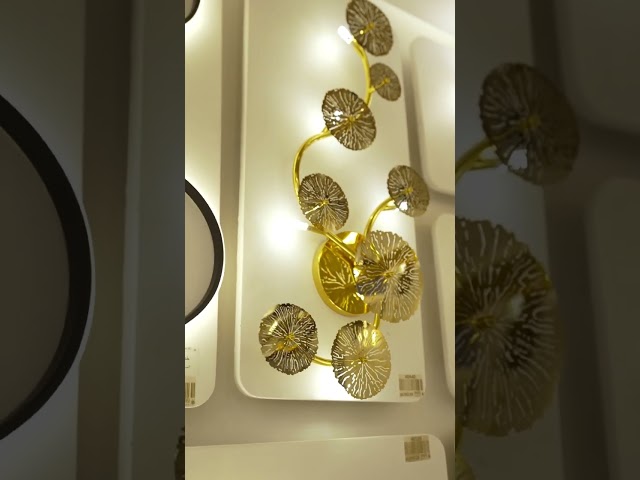 ثريا جدار داخلية كلاسيك دوائر ذهبية LED