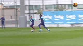 Ilaix Moriba scores an amazing goal in Barcelona training