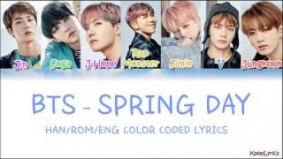 Download lagu BTS - Spring Day 봄날 (Han|Rom|Eng) Color Coded Lyrics mp3