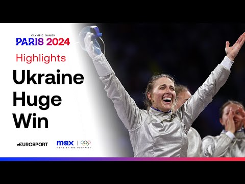 Ukraine win SENSATIONAL Gold Medal in Women's Fencing Team Sabre 🥇🇺🇦 #Paris2024