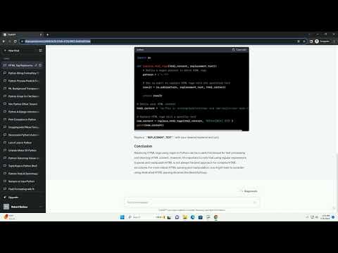 Html Tag Replacement Using Regex And Python