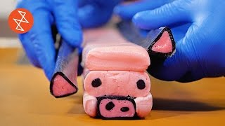 Making Handmade Cute Pig Candy with Artisans at CandyLabs 🐷