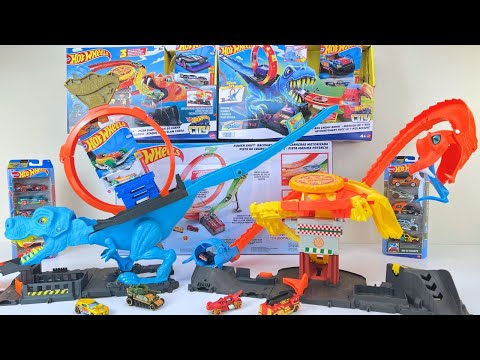 Hot Wheels Let's Race On Netflix Review | Pizza Slam Cobra Attack | T-Rex Chomp Down