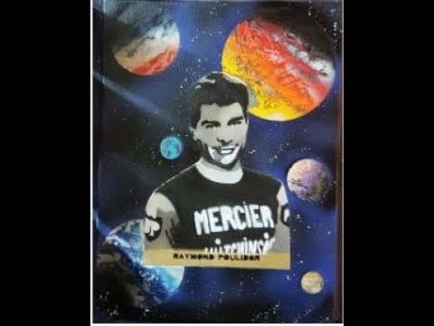 Painting Raymond Poulidor in Black and White