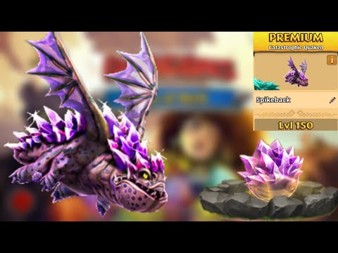 Spikeback Max Level 150 Titan Mode - Premium Catastrophic Quaken - Dragons:Rise of Berk