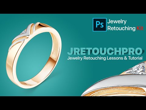 Jewelry Retouching a gold ring with cubic zirkonia №83 & Photos for trainings